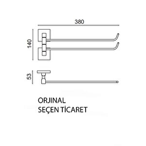 Döner Ikili Havluluk Kumru Paslanmaz Pirinç 10 Yıl Garantili Altın