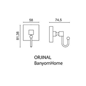 Paslanmaz Pirinç Kumru Tekli Bornozluk Banyo Askısı