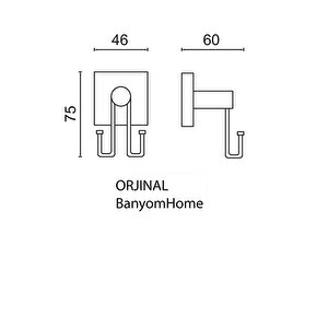 Paslanmaz Pirinç Vizyon Bornozluk Banyo Askısı