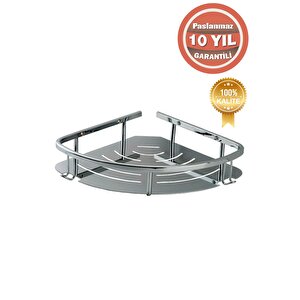 Paslanmaz Pirinç Marin Tekli 19*19 Cm Sampuanlık Süngerlik Banyo Rafı