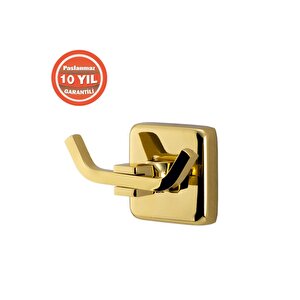 Paslanmaz Pirinç Çifli Bornozluk Havlu Askısı