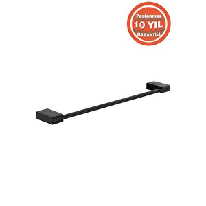 Paslanmaz Pirinç Titanik 50 Cm Uzun Havluluk Mat Siyah