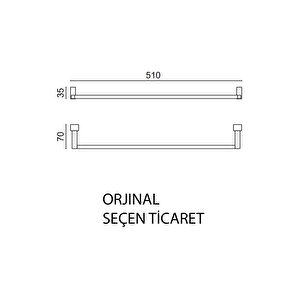 Paslanmaz Pirinç Swwor 50cm Uzun Havluluk