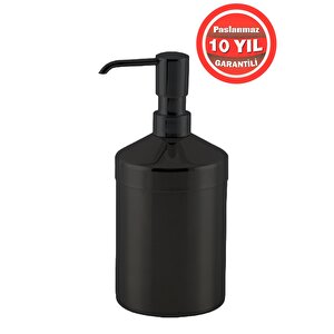 Paslanmaz Komple Pirinç  Mat Siyah Set Üstü Sıvı Sabunluk