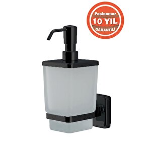 Paslanmaz Pirinç Mat Siyah Kumru Montajlı Sıvı Sabunluk