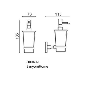 Paslanmaz Pirinç Mat Siyah Kumru Montajlı Sıvı Sabunluk