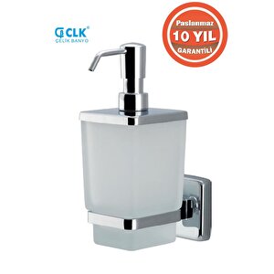Paslanmaz Komple Pirinç Camlı Kumru Montajlı Sıvı Sabunluk