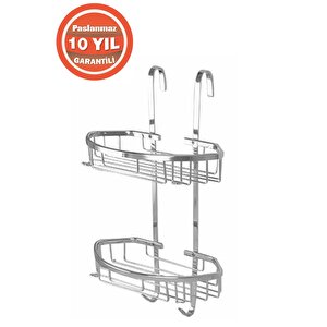 Paslanmaz Pirinç Duşakabin İçin Oval  Şampuanlık Banyo Rafı