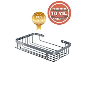 Paslanmaz Çelik Taci 1’li 23x15 Cm Şampuanlık Köşe Süngerlik