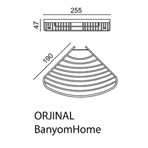 Paslanmaz Pirinç Mat Siyah Destina 19x19 Cm Sampuanlık Banyo Rafı