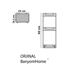 Paslanmaz Çelik Mat Siyah Taci 3’lü 23x15 Cm Şampuanlık Banyo Rafı