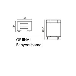 Paslanmaz Pirinç Mat Siyah Lidya 2'li 15x22 Cm Şampuanlık Banyo Rafı