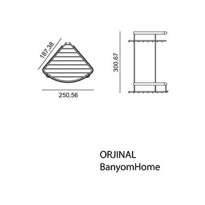 Birinci Kalite Paslanmaz Çelik Zerrin 2li 19x19 Cm Şampuanlık Köşe Süngerlik
