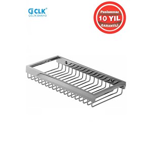 Paslanmaz Pirinç Kumru 1'li 12x25 Cm Şampuanlık Süngerlik