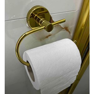 Paslanmaz Pirinç Dilek Banyo Aksesuar Set Havluluk-askılık-tuvalet Kağıtlık Altın Gold