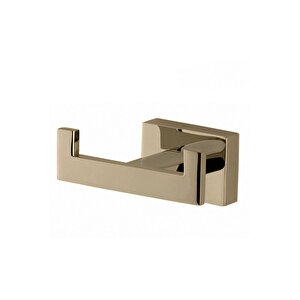 Paslanmaz Pirinç Banyo Aksesuar 3'lü Set Kenzo Havluluk Tuvalet Kağıtlık Askılık Altın Gold