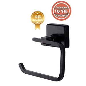 Pirinç Kumru Mat Siyah Tuvalet Kağıtlık (paslanmaz Garanti̇li̇)