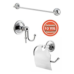 Paslanmaz Pirinç Banyo Aksesuar Set Bella Havluluk-bornozluk-tuvalet Kağıtlık