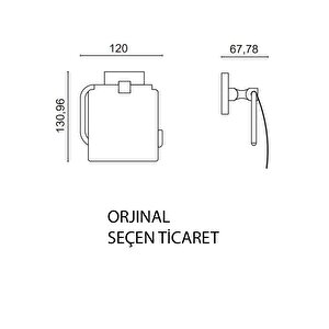 Paslanmaz Pirinç Kumru Tuvalet Kağıtlığı Altın Gold