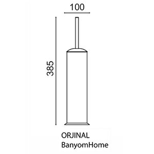 Paslanmaz Çelik Ceren Biyeli Tuvalet Fırçası Klozet Fırçası