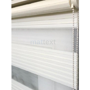 Krem Geniş Plise  Zebra Perde 140x260 cm