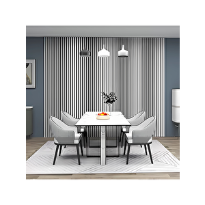 Mdf Ahşap Akustik Duvar Paneli 60 X 275 Cm - Beyaz Beyaz