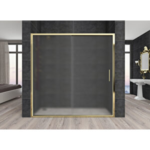 Carmen Temperli 6 Mm Ön Cephe Cam Duşakabin Altın Profil Buzlu Cam 154 cm