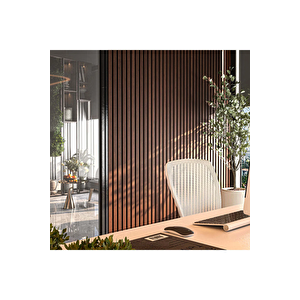Mdf Ahşap Akustik Duvar Paneli 60 X 275 Cm - Koyu Cevi̇z
