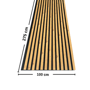 Mdf Ahşap Akustik Duvar Paneli 60 X 275 Cm - Açik Meşe Açık Meşe