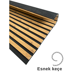 Mdf Ahşap Akustik Duvar Paneli 60 X 275 Cm - Açik Meşe