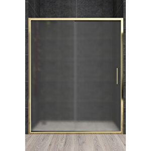 Carmen Temperli 6 Mm Ön Cephe Cam Duşakabin Altın Profil Buzlu Cam 115 cm