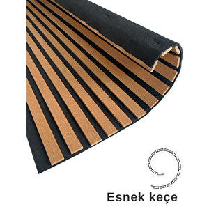 Mdf Ahşap Akustik Duvar Paneli 60 X 275 Cm - Teak Teak