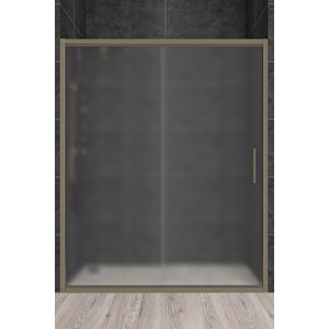 Carmen Temperli 6 Mm Ön Cephe Cam Duşakabin Bronz Profil Buzlu Cam 110 cm