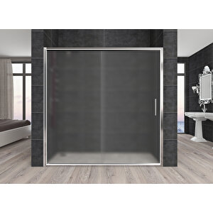 Carmen Temperli 6 Mm Ön Cephe Cam Duşakabin Ultra Parlak Krom Profil Buzlu Cam