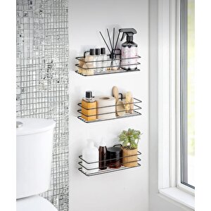 Yapışkanlı 3 Adet Mutfak Banyo Düzenleyici Rafı