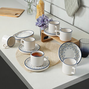 Floral Waves Stackable Çay Takımı 12 Parça 6 Kişilik 22669-71