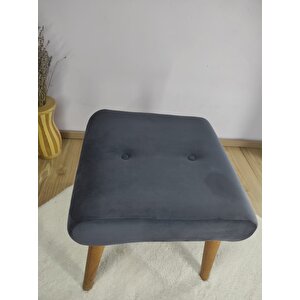 Antrasit Babyface Kare Puf ,modern Gurgen Ayaklı Puf ,makyaj Pufu