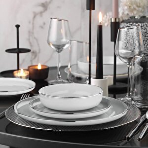 Moderna 48 Parça 12 Kişilik Yemek Takımı Platin File