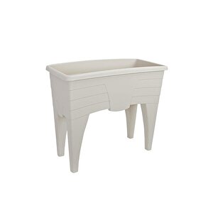 So-ab02 Dekoratif Ayaklı Bahçe Yetiştirme Saksı 60 Litre No 2 Kirli Beyaz