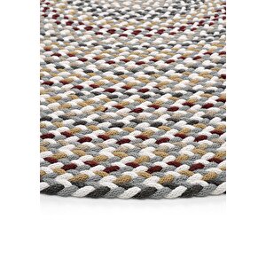 Cool Halı Glenn 617 Renkli Yuvarlak Halı Dekoratif Antre Hol Hasır Mutfak Balkon Halısı Banyo Halısı