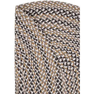 Cool Halı Glenn 618 Renkli Oval Paspas Örgü Hasır Kilim Yolluk Dekoratif Mutfak Balkon Banyo Halısı