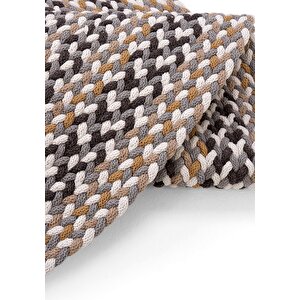 Cool Halı Glenn 618 Renkli Oval Paspas Örgü Hasır Kilim Yolluk Dekoratif Mutfak Balkon Banyo Halısı