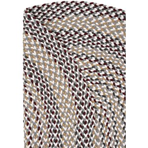 Cool Halı Luke 616 Renkli Oval Paspas Örgü Hasır Kilim Yolluk Dekoratif Mutfak Balkon Banyo Halısı