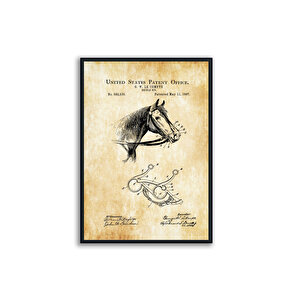 Horse Patent Vintage 50*70 Çerçeveli Pano Set