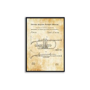 Wind Instruments Patent 50*70 Çerçeveli Pano Set