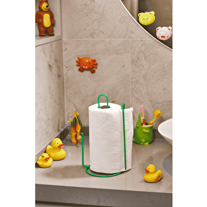 Yılbaşı Yeşil Kağıt Ayraçlı Kağıt Rulo Havluluk 25 Cm Peçetelik , Modern Ergonomik Tasarım - Metal Paslanmaz