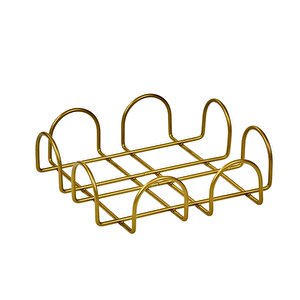 Gold Kare 18 Cm Peçetelik, Kafe, Restoran, Otel, Mutfak Sofra Büyük Boy Peçete - Metal Paslanmaz