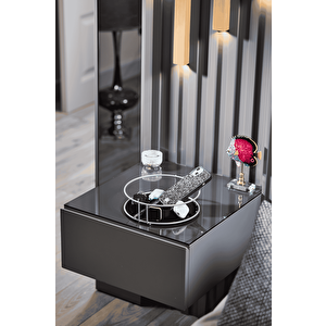 Gümüş Banyo Organizer Kozmetik Takı Parfüm Havlu Düzenleyici Sunum Tepsisi Pleksili -metal Paslanmaz
