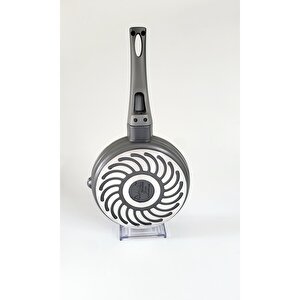 Wave - 3738 - 3 Parça Biogranit, Döküm, Grill Özellikli, Ergonomik Saplı, Tava Seti Antrasit