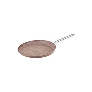 3234 Tek Parça Bio Granit 32 Cm Krep Tavası Sütlü Kahve Rengi